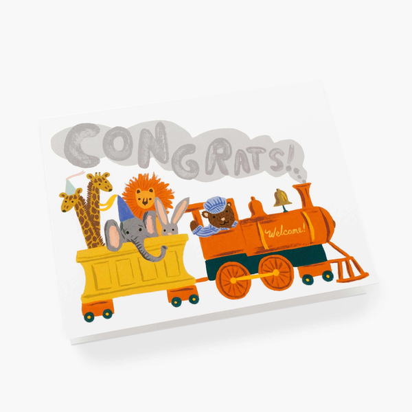 Rifle Paper Co. Little Engine Congrats Baby Card