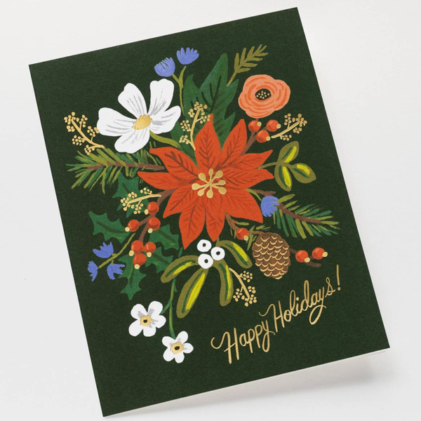 Rifle Paper Co. Holiday Bouquet Christmas Card SET