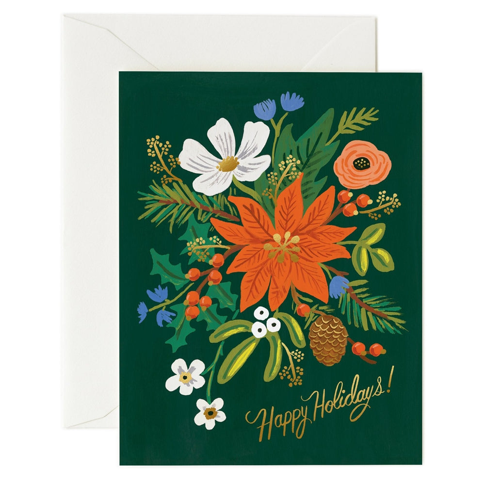 Rifle Paper Co. Holiday Bouquet Christmas Card SET