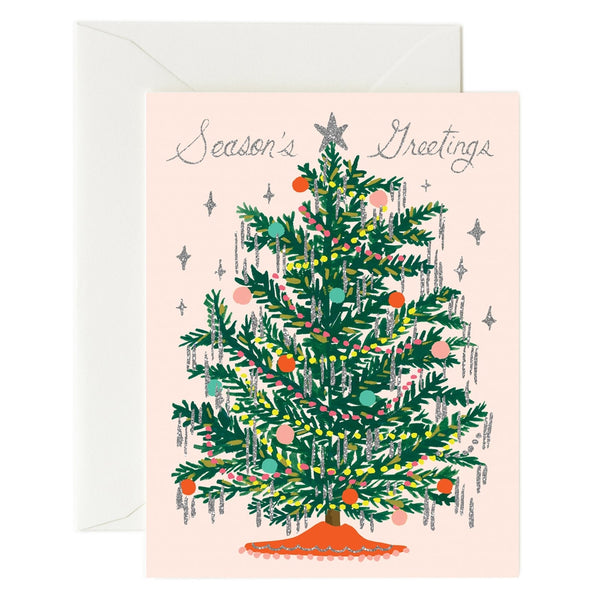 Rifle Paper Co. Tinsel Tree Christmas Card SET