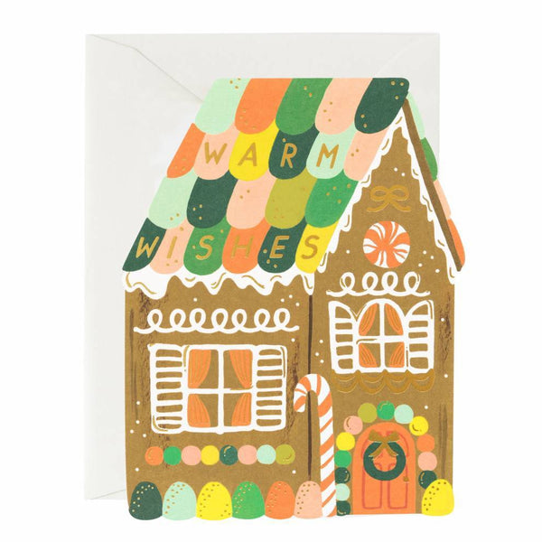 Rifle Paper Co. Gingerbread House Flat Card