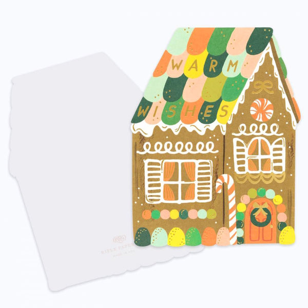 Rifle Paper Co. Gingerbread House Flat Card