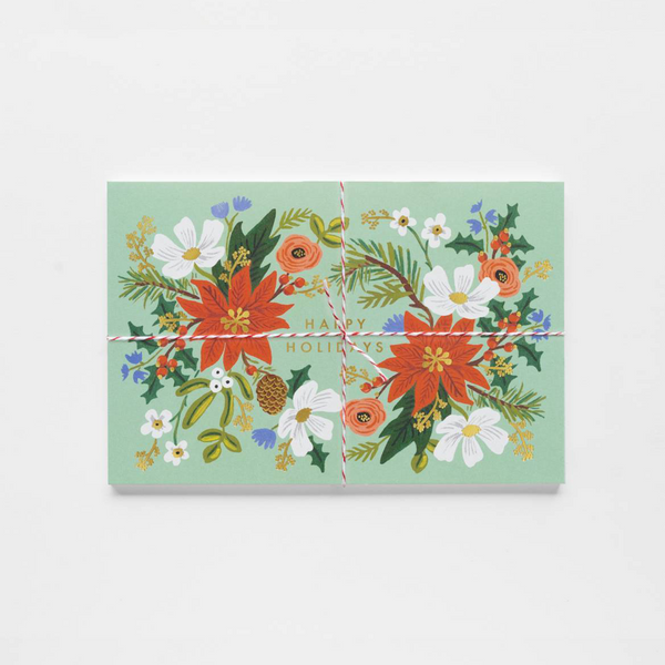 Rifle Paper Co. Pack of 10 Holiday Floral Christmas Postcards