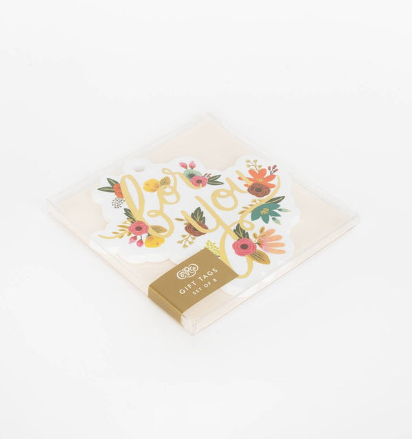 Rifle Paper Co. Mint Floral 'For You' Gift Tags