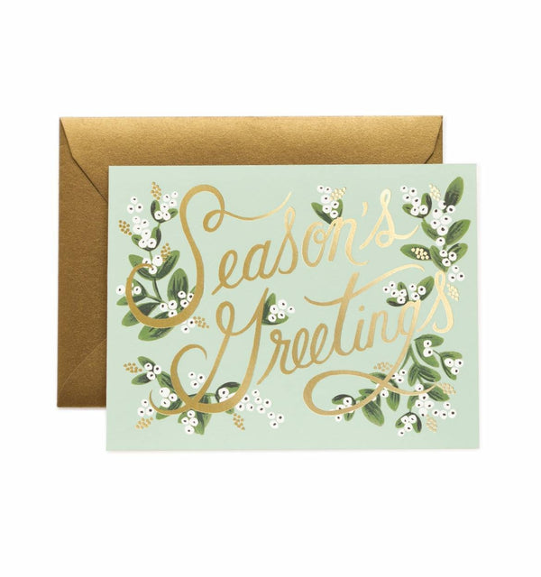 Rifle Paper Co. Mistletoe Season's Greetings Christmas Card