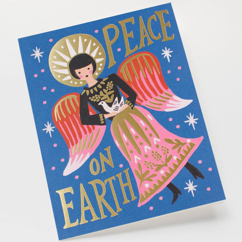 Rifle Paper Co. Peace On Earth Angel Christmas Card