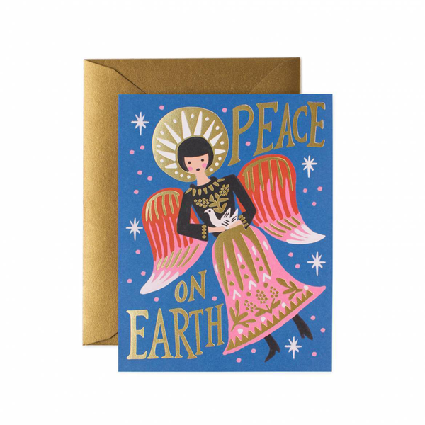 Rifle Paper Co. Peace On Earth Angel Christmas Card