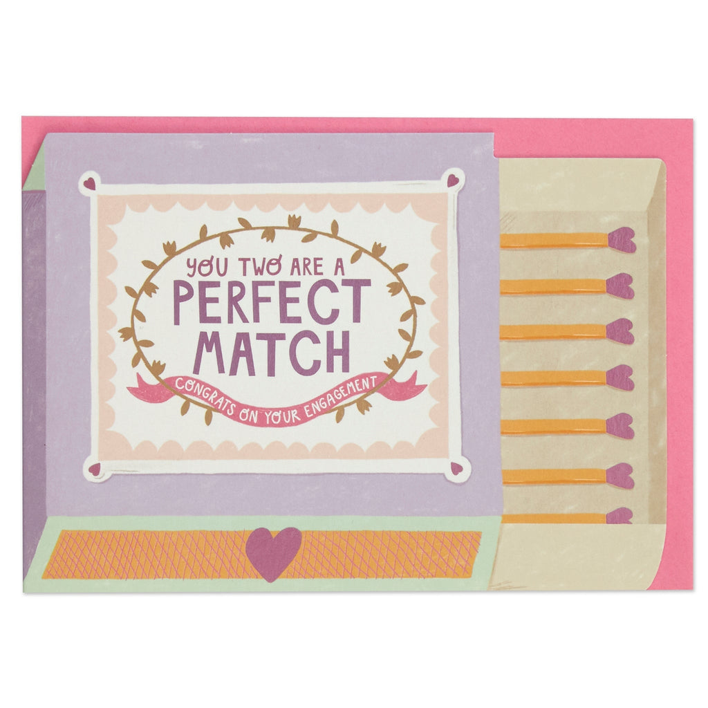 Raspberry Blossom You Two Are a Perfect Match' Card