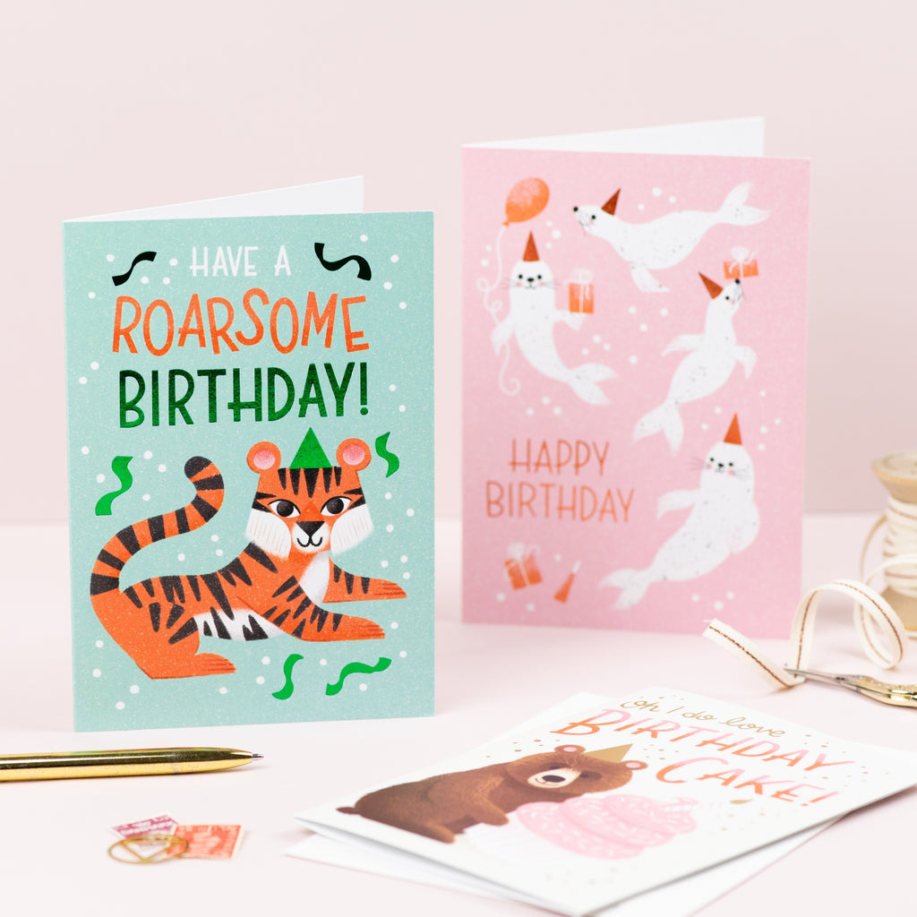 Ricicle Cards Birthday Tiger Card