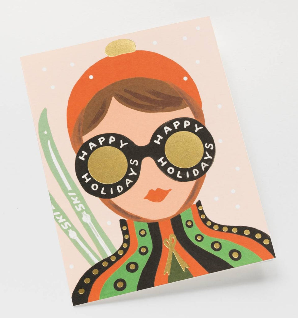 Rifle Paper Co. Ski Girl Christmas Card