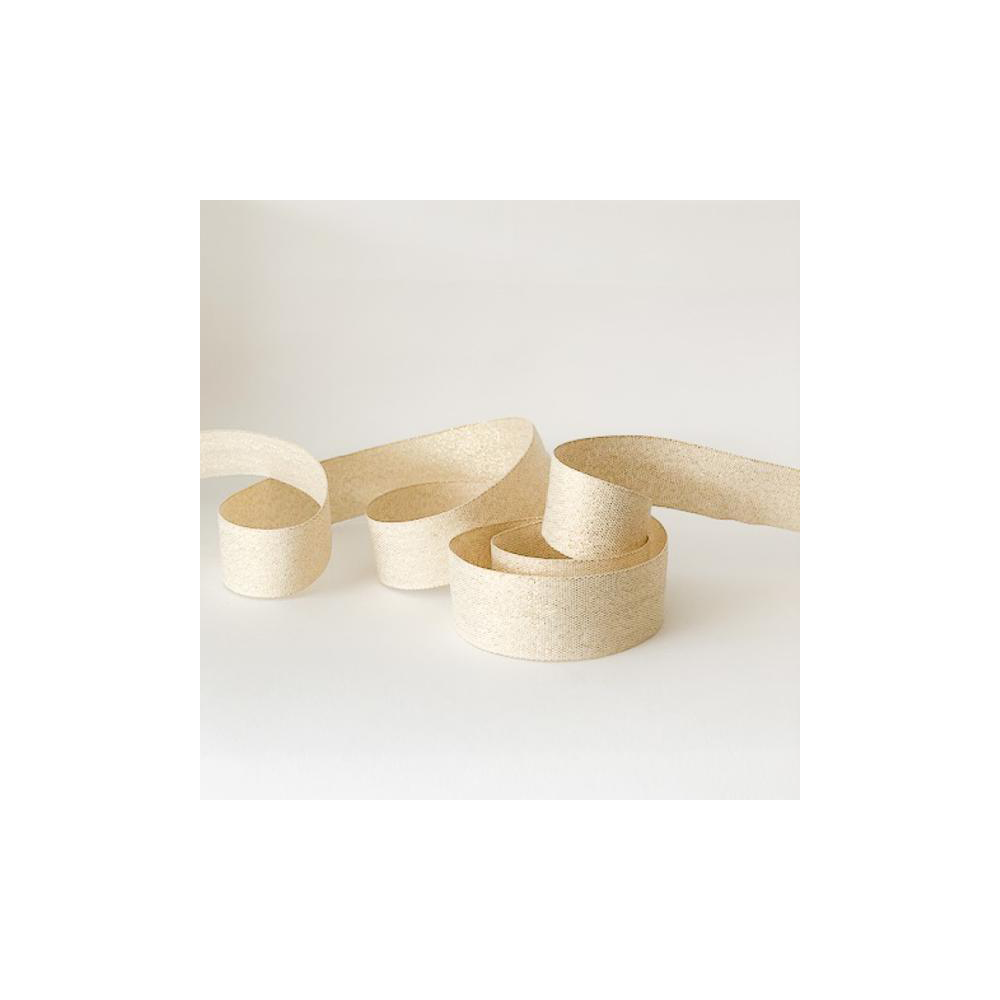 Studio Carta Metallic Woven Cotton Ribbon - Gold