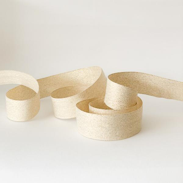 Studio Carta Metallic Woven Cotton Ribbon - Gold