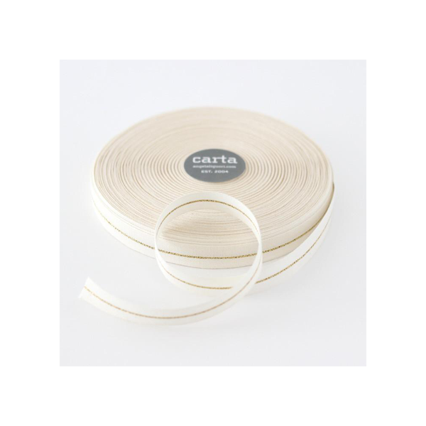 Studio Carta Metallic Line Ribbon - Natural & Gold