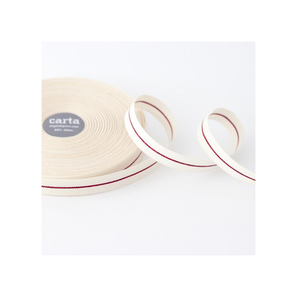 Studio Carta Metallic Line Ribbon - Natural & Red