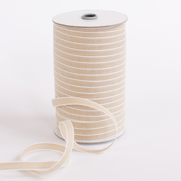 Studio Carta Drittofilo Cotton Ribbon - Tan & White