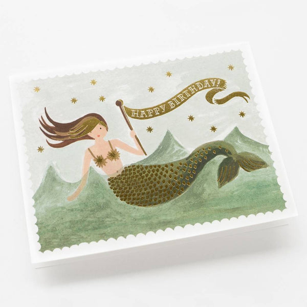 Rifle Paper Co. Vintage Mermaid Birthday Card