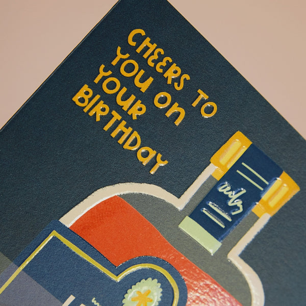 Raspberry Blossom Whisky Birthday Card